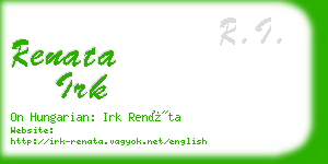 renata irk business card